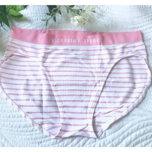 VS - Pink Striped Cotton Underwear Panty